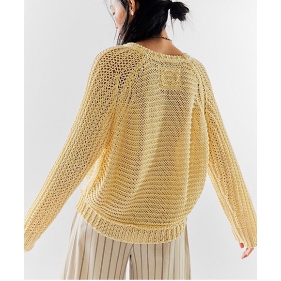 WE THE FREE Heirloom Collection Essential Linen Chunky Knit Crewneck Sweater NEW - Picture 4 of 9